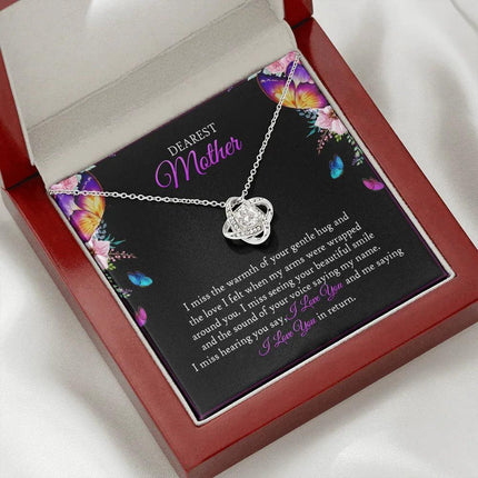 To My Mom In Heaven - I Miss The Warmth Of Your Gentle Hug - Necklace SO90V - Charming Present