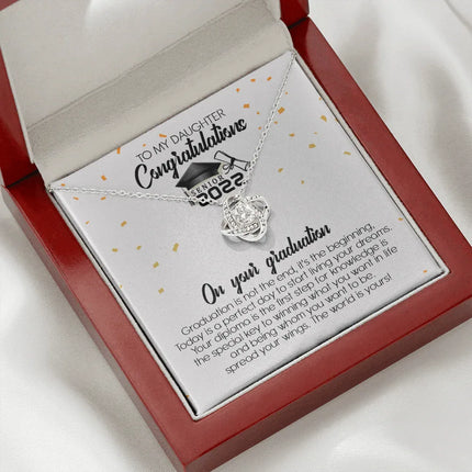 To My Daughter - Congratulation On Your Graduation - Necklace SO107T - Charming Present