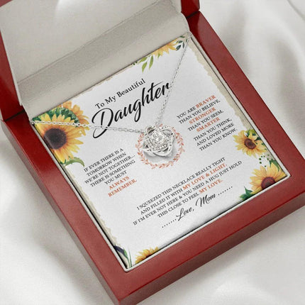 To My Beautiful Daughter - You Are Braver Than You Believe - Necklace SO18V - Charming Present