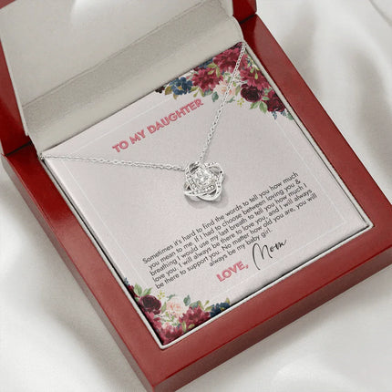 To My Daughter You Will Always Be My Girl Necklace SO73 - Charming Present