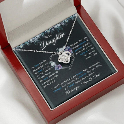 To Our Daughter We Love You Mom & Dad - Necklace SO47T - Charming Present