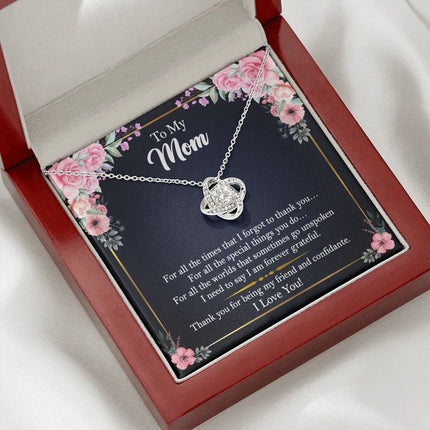 To My Mom - Thank You For Being My Friend and Confidante - Necklace SO105V - Charming Present