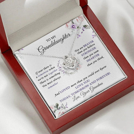 To My Granddaughter Love You Today, Tomorrow And Forever - Necklace SO32V - Charming Present