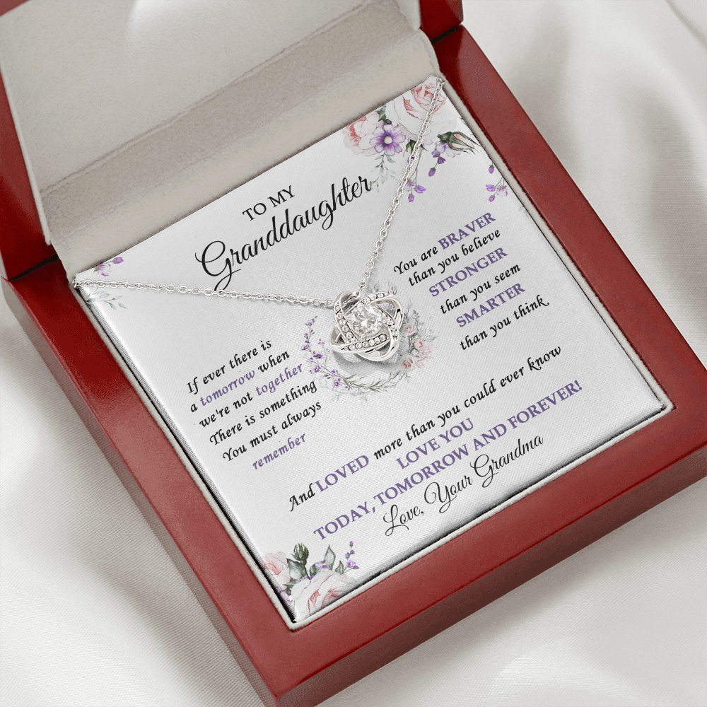 To My Granddaughter Love You Today, Tomorrow And Forever - Necklace SO32V