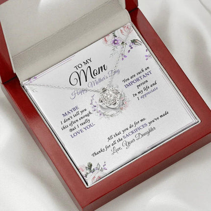 To My Mom - Happy Mother's Day And I Really Love You - Necklace SO38VV2 - Charming Present