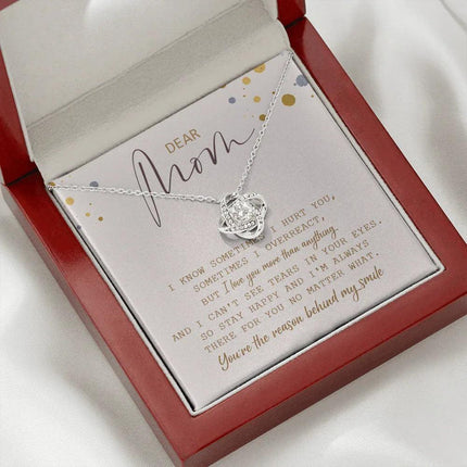 Dear Mom You're The Reason Behind My Smile Necklace SO21T - Charming Present