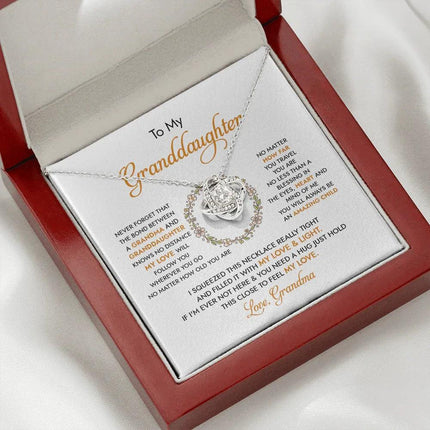 To My Granddaughter - Never Forget That The Bond Between A Grandma And Granddaughter - Necklace DR17 - Charming Present