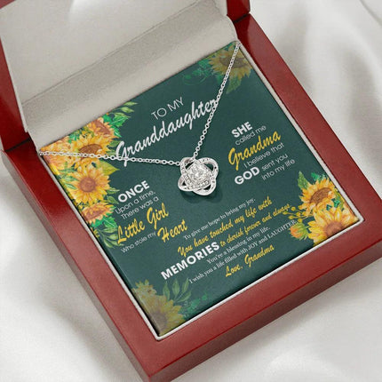 To My Granddaughter - God Sent You Into My Life - Necklace DR12 - Charming Present