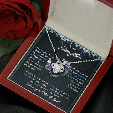 To Our Daughter We Love You Mom & Dad - Necklace SO47T - Charming Present