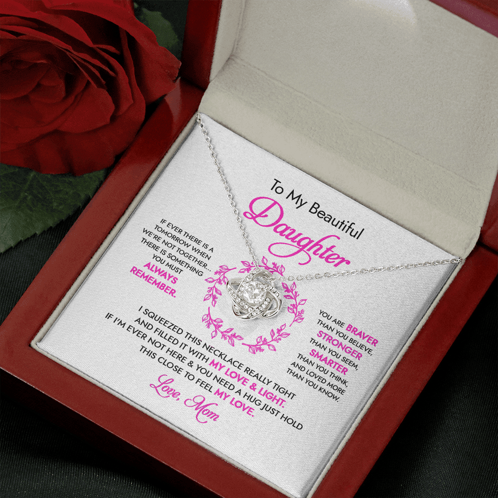 To My Beautiful Daughter - My Love & Light - Necklace DR04