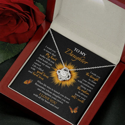 To My Daughter - My Heart Walks With You - Necklace SO65V - Charming Present