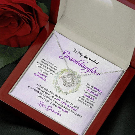 To My Beautiful Granddaughter - My Love And Light - Necklace DR18 - Charming Present