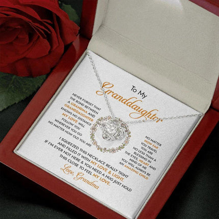 To My Granddaughter - Never Forget That The Bond Between A Grandma And Granddaughter - Necklace DR17 - Charming Present