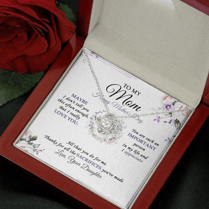 To My Mom - Happy Mother's Day And I Really Love You - Necklace SO38VV2 - Charming Present