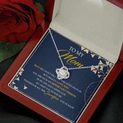 To My Mom Thanks For All The Sacrifices You've Made - Necklace SO09V - Charming Present