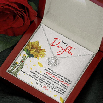 To My Sunflower Daughter - Believe In Yourself & Remember To Be Awesome - Necklace SO104T - Charming Present