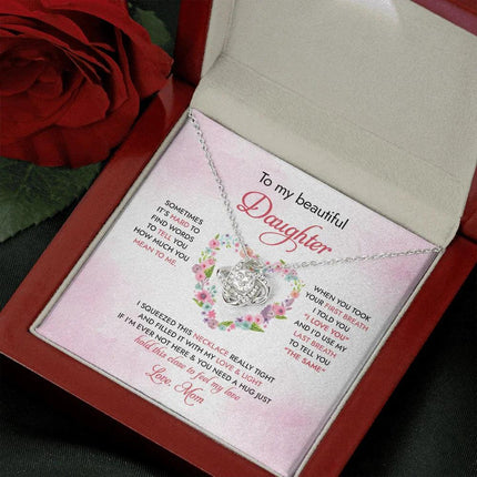 To My Daughter Hold This Close To Feel My Love - Necklace SO96 - Charming Present