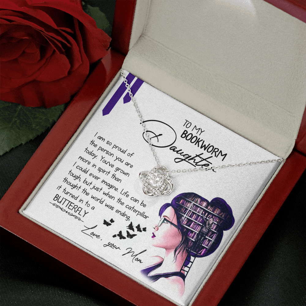 To My Bookworm Daughter - So Proud Of You - Necklace KT22