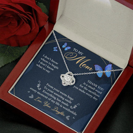 To My Mom - Thank You For All Your Sacrifices - Necklace SO07T - Charming Present