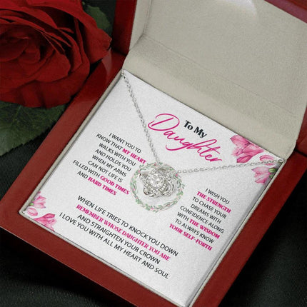 To My Daughter - My Heart Walks With You - Necklace SO64T - Charming Present