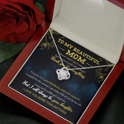 To My Beautiful Mom - I Love You More Than Anything - Necklace SO05V - Charming Present
