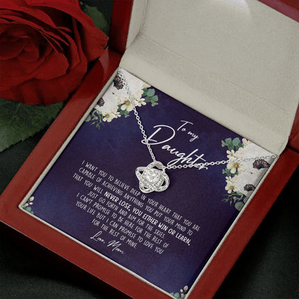 To My Daughter - You Either Win Or Learn -Necklace SO68 - Charming Present