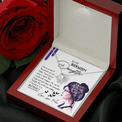 To My Bookworm Daughter - So Proud Of You - Necklace KT22 - Charming Present