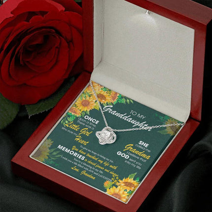 To My Granddaughter - God Sent You Into My Life - Necklace DR12 - Charming Present
