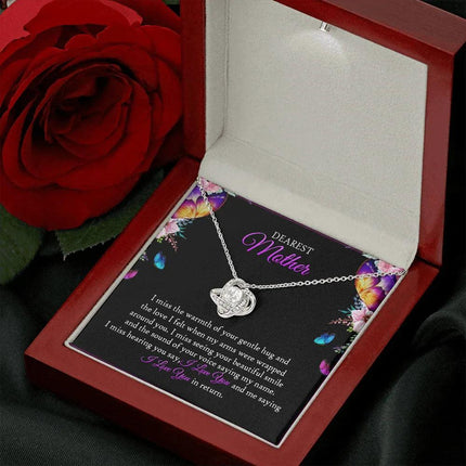 To My Mom In Heaven - I Miss The Warmth Of Your Gentle Hug - Necklace SO90V - Charming Present