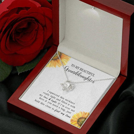 To My Granddaughter - Feel My Love - Necklace DR10 - Charming Present
