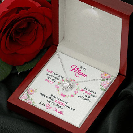 To My Mom - Thanks For All Your Sacrifices - Necklace SO39T - Charming Present