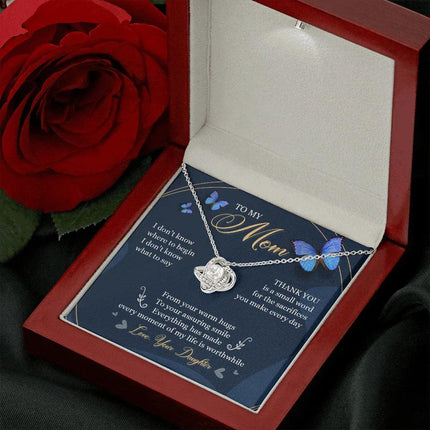 To My Mom - Thank You For All Your Sacrifices - Necklace SO07T - Charming Present