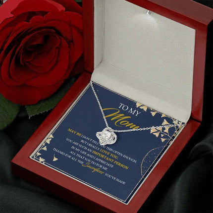 To My Mom Thanks For All The Sacrifices You've Made - Necklace SO09V - Charming Present