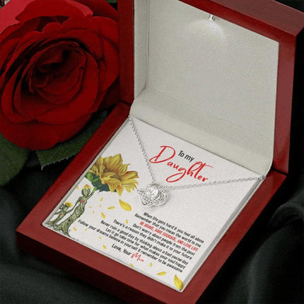 To My Sunflower Daughter - Believe In Yourself & Remember To Be Awesome - Necklace SO104T - Charming Present