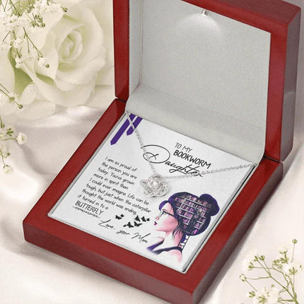 To My Bookworm Daughter - So Proud Of You - Necklace KT22 - Charming Present