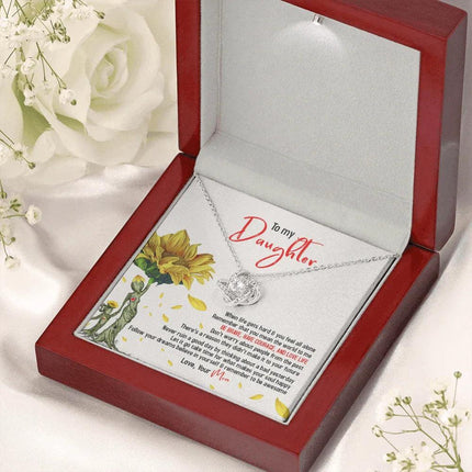 To My Sunflower Daughter - Believe In Yourself & Remember To Be Awesome - Necklace SO104T - Charming Present