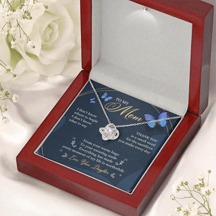 To My Mom - Thank You For All Your Sacrifices - Necklace SO07T - Charming Present