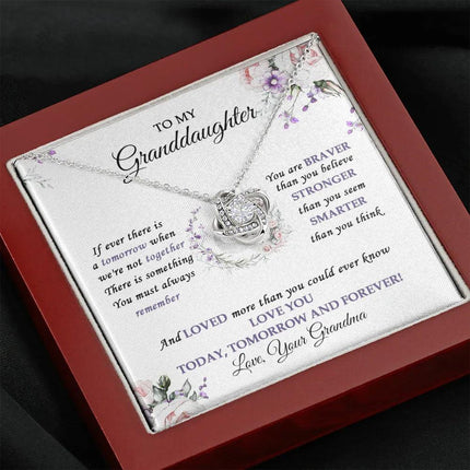 To My Granddaughter Love You Today, Tomorrow And Forever - Necklace SO32V - Charming Present