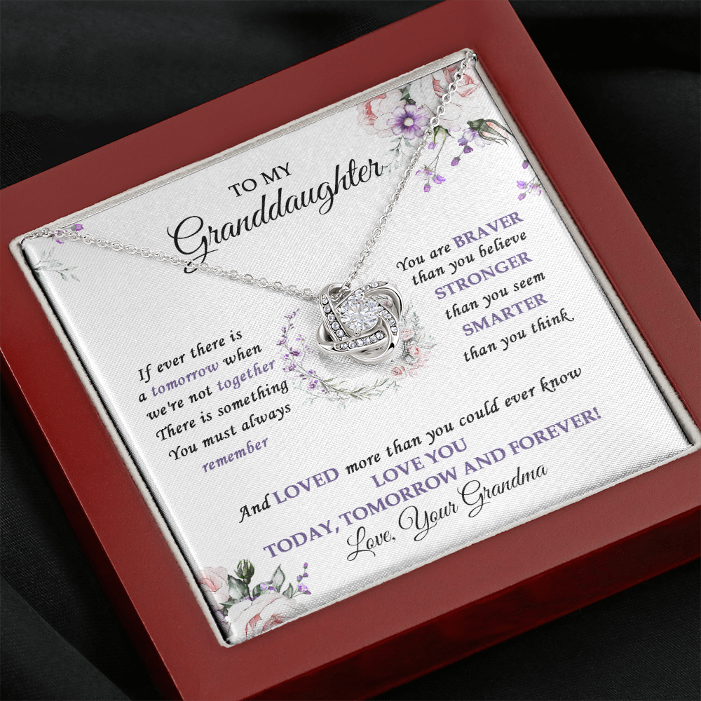 To My Granddaughter Love You Today, Tomorrow And Forever - Necklace SO32V