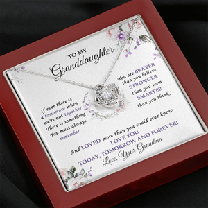 To My Granddaughter Love You Today, Tomorrow And Forever - Necklace SO32V