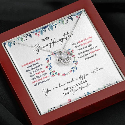 To My Granddaughter I Pray Your Dream Will All Come True - Necklace SO36T - Charming Present