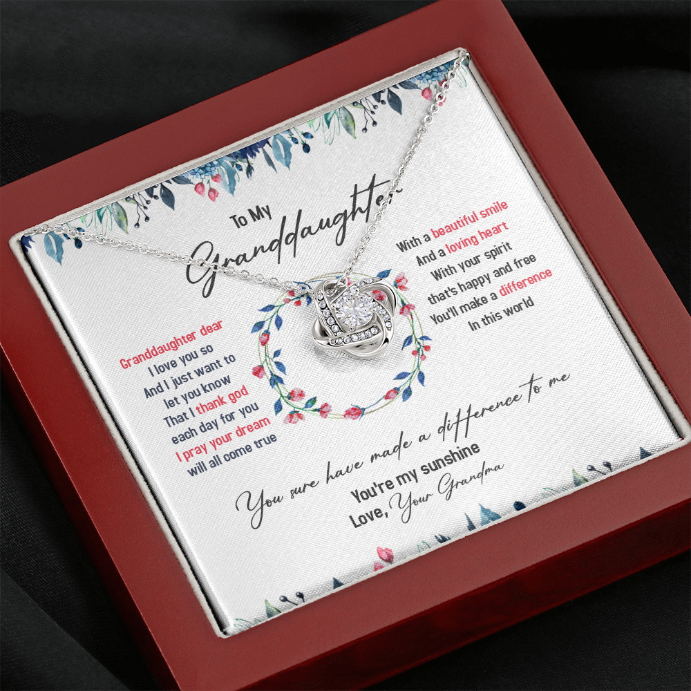 To My Granddaughter I Pray Your Dream Will All Come True - Necklace SO36T
