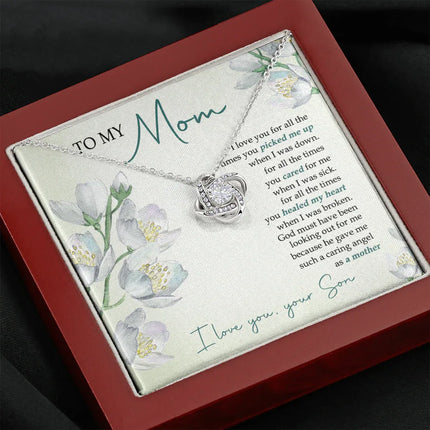 To My Mom - You're My Caring Angel - Necklace SO53V - Charming Present