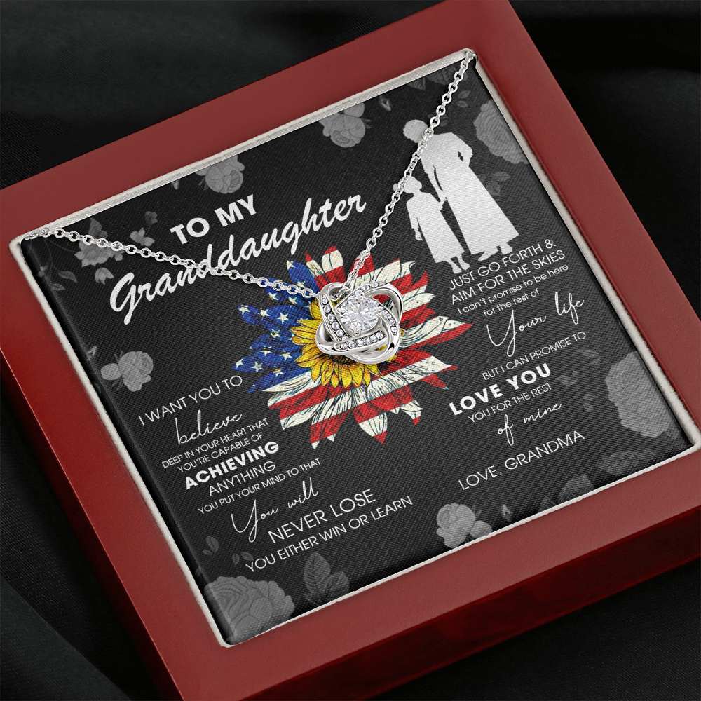 To My Granddaughter - Just Go Forth & Aim For The Skies - Necklace DR08