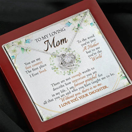 To My Loving Mom - You're The World To Me - Necklace SO52V - Charming Present