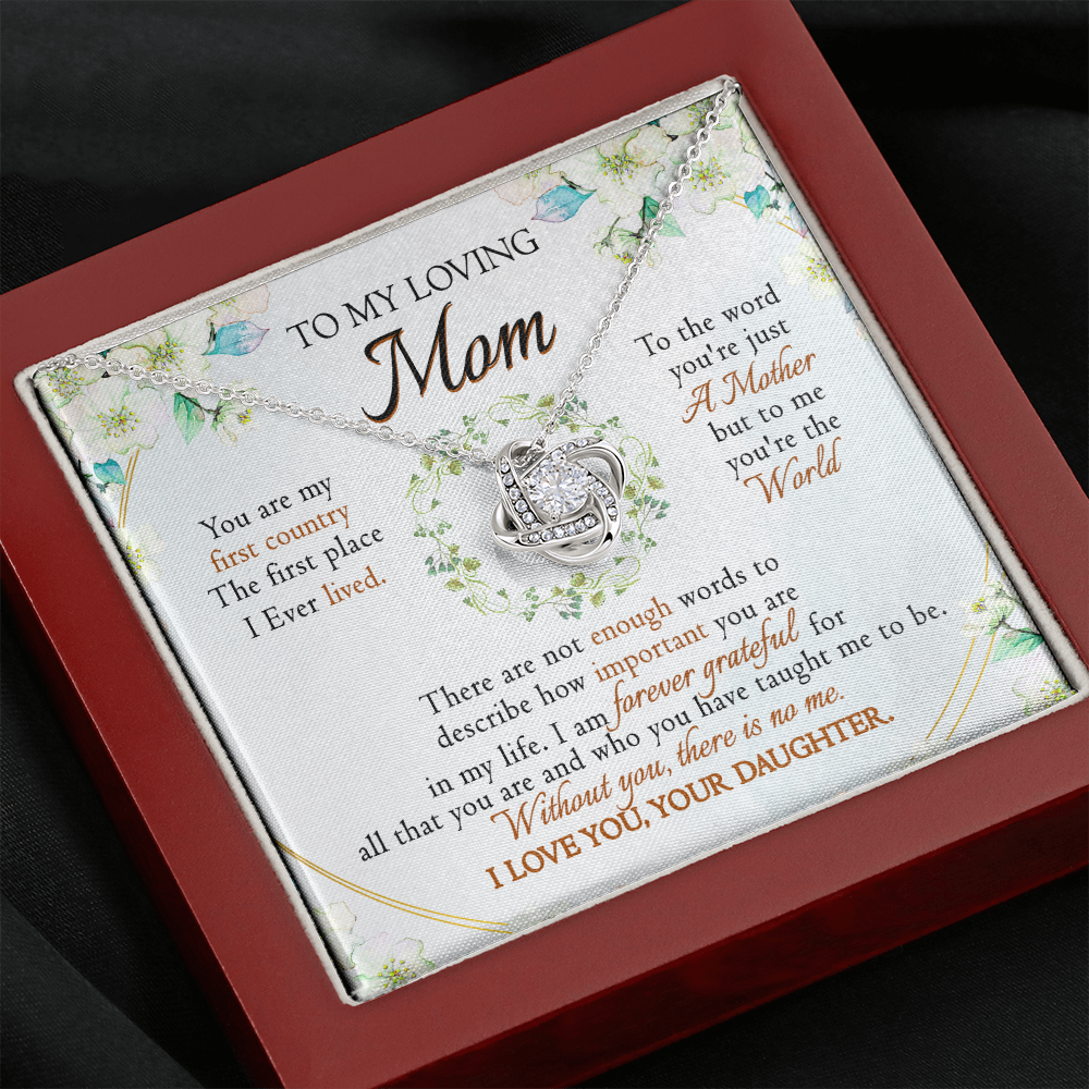 To My Loving Mom - You're The World To Me - Necklace SO52V