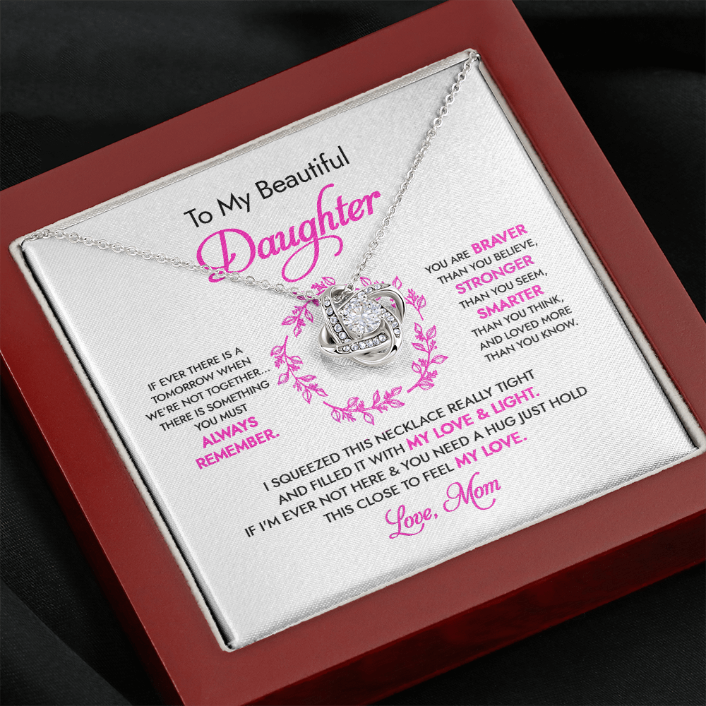 To My Beautiful Daughter - My Love & Light - Necklace DR04