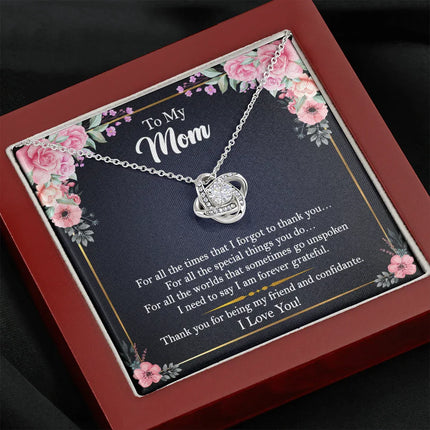 To My Mom - Thank You For Being My Friend and Confidante - Necklace SO105V - Charming Present