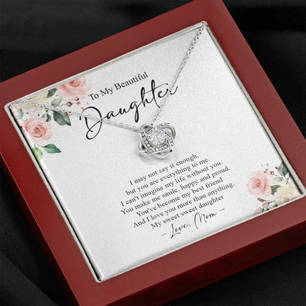 To My Daughter I Love You More Than Anything Necklace SO71 - Charming Present