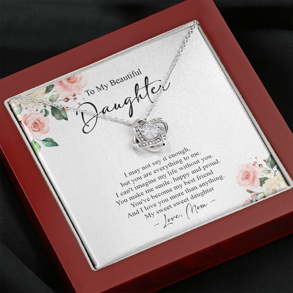 To My Daughter I Love You More Than Anything Necklace SO71